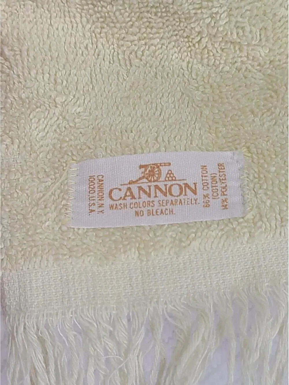 Vtg 70s Cannon Bath Towel Yellow Roses 100% Cotton Brown Tan Retro Rare Bathroom